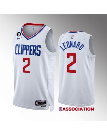 LA Clippers Kawhi Leonard 2 2022-23 Association Edition White Jersey Swingman