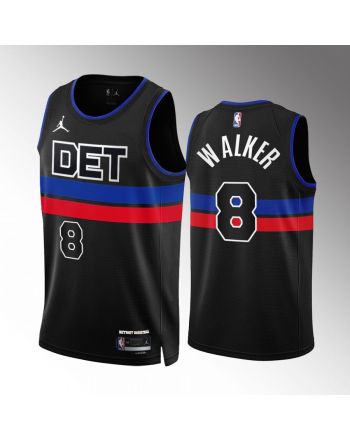 Kemba Walker 8 2022-23 Detroit Pistons Black Statement Edition Jersey Swingman