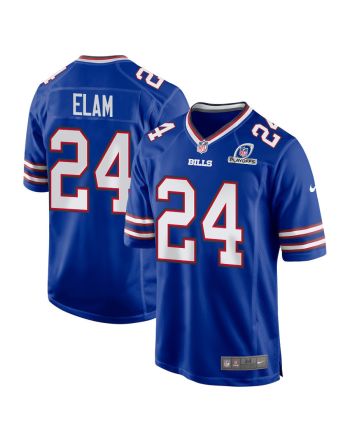 Kaiir Elam 24 Buffalo Bills 2023 Playoffs Patch Game Men Jersey - Royal