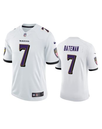 Baltimore Ravens Rashod Bateman 7 White Vapor Limited Jersey - Men's