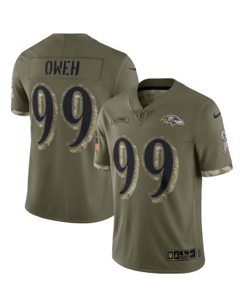 Odafe Oweh 99 Baltimore Ravens 2022 Salute To Service Limited Jersey - Olive