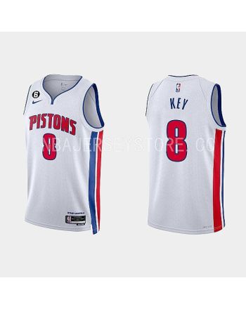 Detroit Pistons Braxton Key 8 2022-23 Association Edition White Men Jersey Swingman