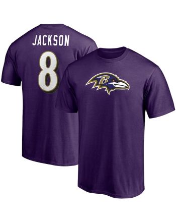 Lamar Jackson 8 Baltimore Ravens Unisex T-Shirt - Purple