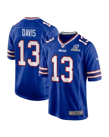 Gabe Davis 13 Buffalo Bills 2023 Playoffs Patch Game Men Jersey - Royal