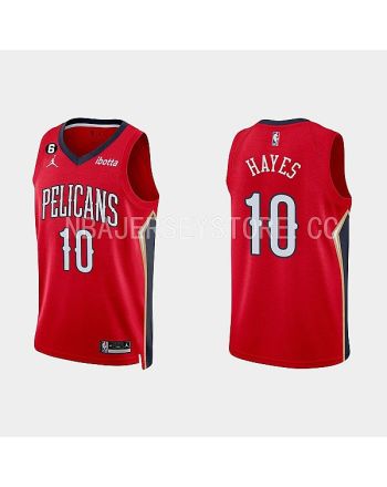 New Orleans Pelicans Jaxson Hayes 10 Red 2022-23 Statement Edition Men Jersey