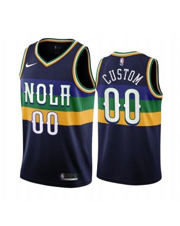 New Orleans Pelicans Custom 2022-23 City Edition Navy Jersey - Men Jersey