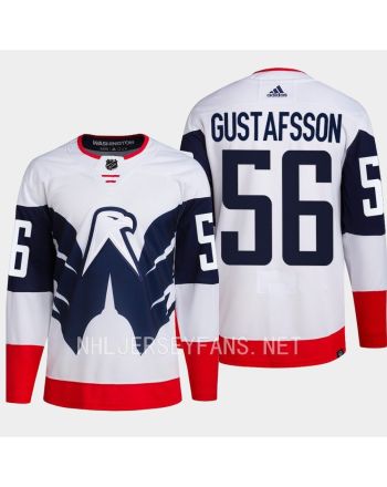 Erik Gustafsson 56 Washington Capitals 2023 Jersey Stadium White Primegreen