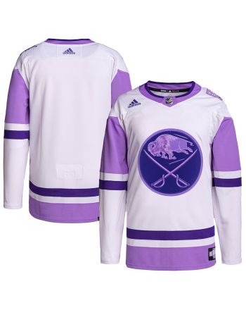 Buffalo Sabres Hockey Fights Cancer Primegreen Men Jersey - White/Purple