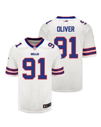 Ed Oliver 91 Buffalo Bills Men Away Game Jersey - White