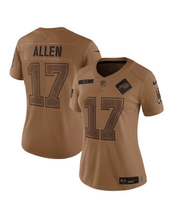 Josh Allen 17 Buffalo Bills 2023 Salute To Service Limited Women Jersey - Brown