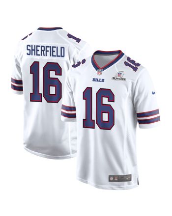 Trent Sherfield 16 Buffalo Bills 2023 Playoffs Patch Game Men Jersey - White