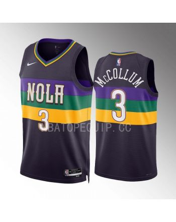 C.J. McCollum 3 New Orleans Pelicans Purple Jersey 2022-23 City Edition Swingman