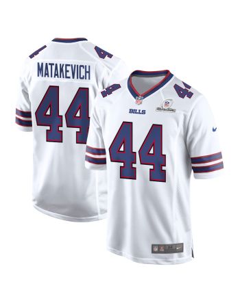 Tyler Matakevich 44 Buffalo Bills 2024 Divisional Patch Game Men Jersey - White