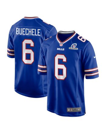 Shane Buechele 6 Buffalo Bills 2024 Divisional Patch Game Men Jersey - Royal