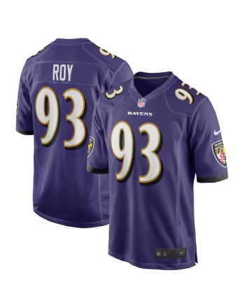 Bravvion Roy 93 Baltimore Ravens Men Game Jersey - Purple