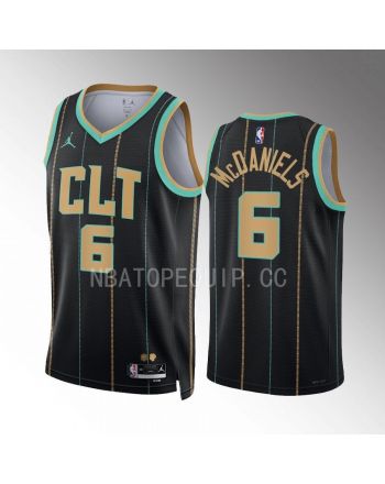 Charlotte Hornets Jalen McDaniels 6 2022-23 City Edition Black Jersey Swingman