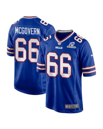 Connor McGovern 66 Buffalo Bills 2024 Divisional Patch Game Men Jersey - Royal