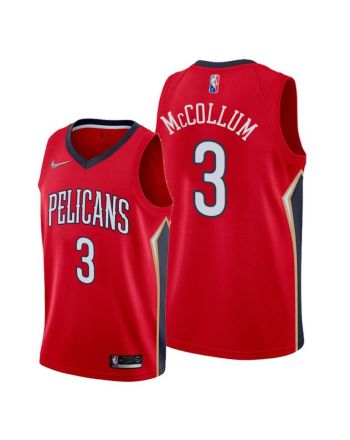 New Orleans Pelicans 3 C.J. McCollum 2022 Statement Edition Jersey Red - Men Jersey