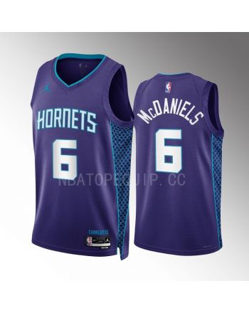 Jalen McDaniels 6 2022-23 Charlotte Hornets Purple Statement Edition Men Jersey Swingman