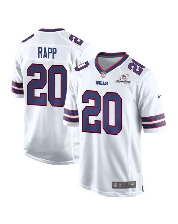 Taylor Rapp 20 Buffalo Bills 2023 Playoffs Patch Game Men Jersey - White