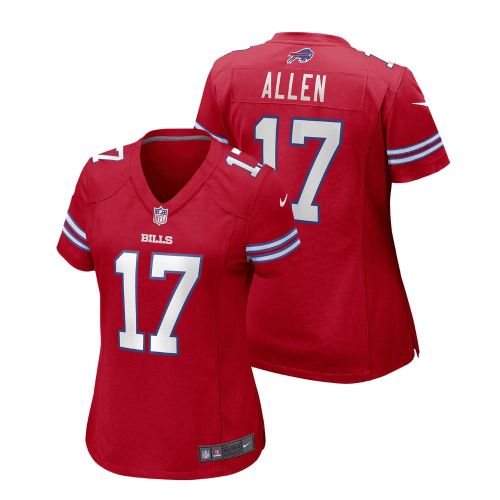 Josh Allen 17 Buffalo Bills Women Alternate Game Jersey - Red