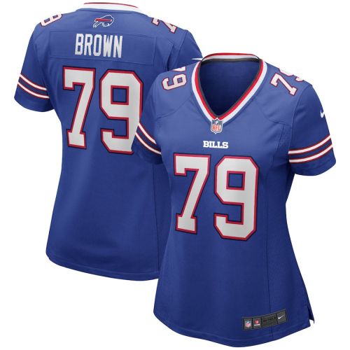 Ruben Brown 79 Buffalo Bills Women Game Retired Jersey - Royal