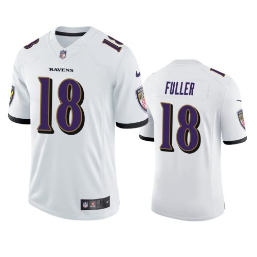 Baltimore Ravens 18 Kyle Fuller White Vapor Limited Jersey