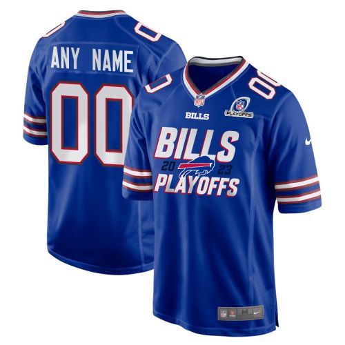 Buffalo Bills 2023 Playoffs Iconic Game Men Custom Jersey - Royal