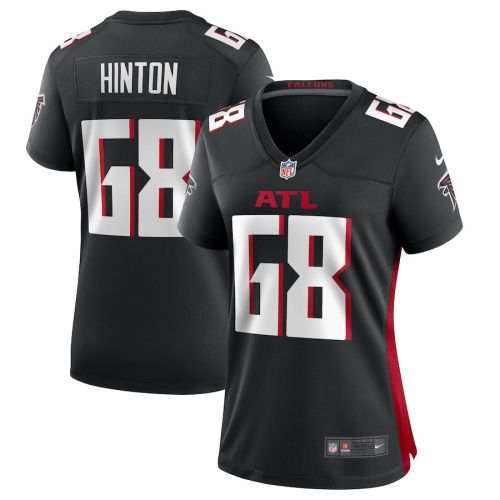 Kyle Hinton 68 Atlanta Falcons Game Women Jersey - Black