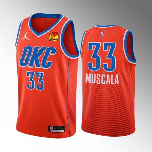 Oklahoma City Thunder Mike Muscala 33 2022-23 Statement Edition Orange Jersey Swingman