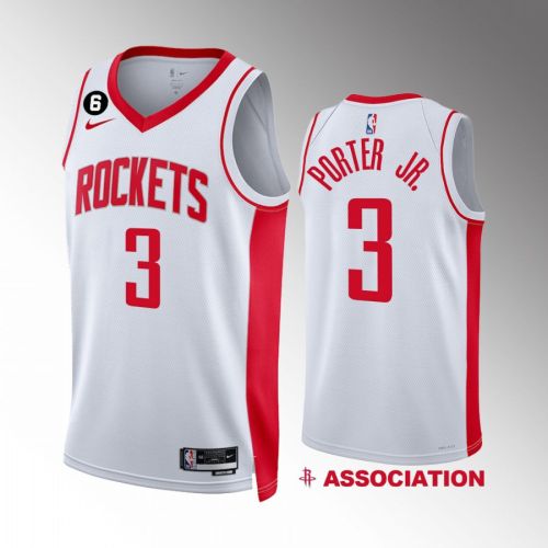 Houston Rockets Kevin Porter Jr. 3 Association Edition 2022-23 White Jersey Swingman