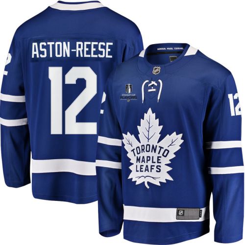 Zach Aston-Reese 12 Toronto Maple Leafs Stanley Cup 2023 Playoffs Patch Home Breakaway Men Jersey - Blue