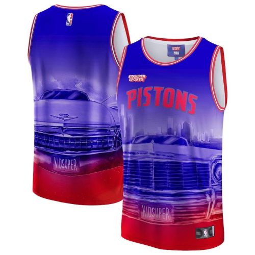 Detroit Pistons NBA & KidSuper Studios Unisex Hometown Jersey - Red