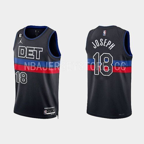 Detroit Pistons 18 Cory Joseph 2022-23 Statement Edition Black Men Jersey