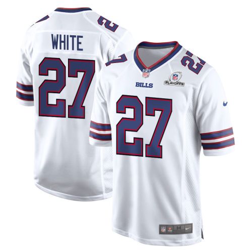 Tre'Davious White 27 Buffalo Bills 2023 Playoffs Patch Game Men Jersey - White