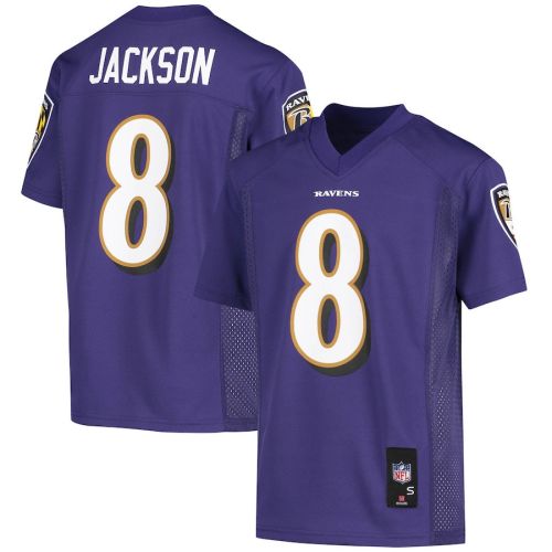 Lamar Jackson 8 Baltimore Ravens YOUTH Jersey - Purple