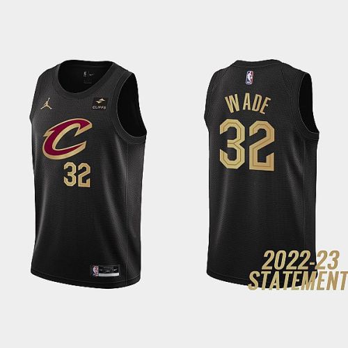 Cleveland Cavaliers 32 Dean Wade 2022-23 Statement Edition Black Men Jersey