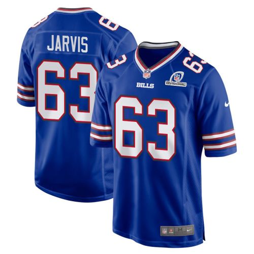 Kevin Jarvis 63 Buffalo Bills 2024 Divisional Patch Game Men Jersey - Royal