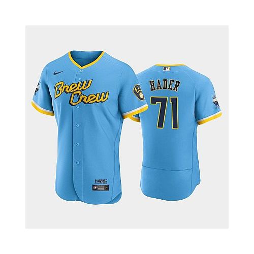 Josh Hader 71 2022-23 City Connect Milwaukee Brewers Jersey - Powder Blue