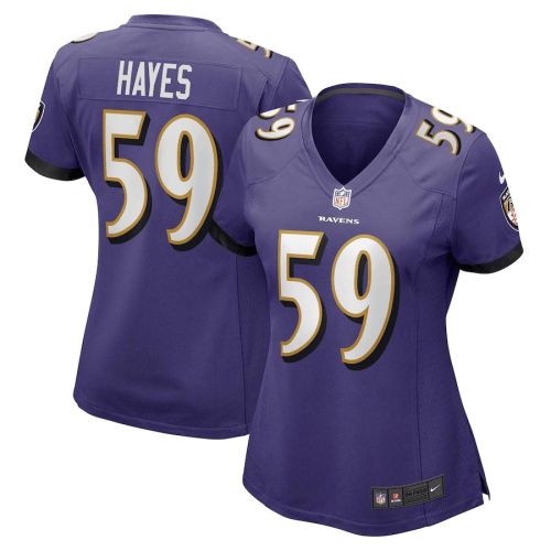 Daelin Hayes 59 Baltimore Ravens Women's Game Jersey - Purple