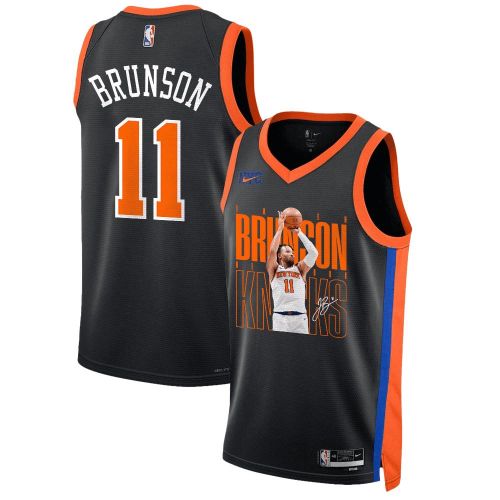 Jalen Brunson 11 2022-23 New York Knicks City Edition Jersey - Screen Print Graphics