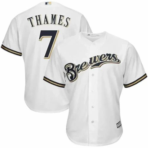 Eric Thames Milwaukee Brewers Cool Base Jersey - White