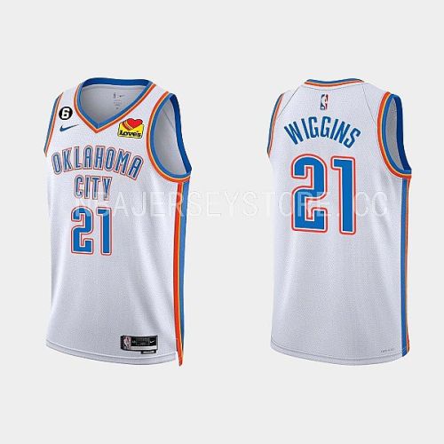 Oklahoma City Thunder Aaron Wiggins 21 2022-23 Association Edition White Men Jersey Swingman