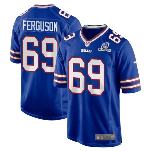 Reid Ferguson 69 Buffalo Bills 2023 Playoffs Patch Game Men Jersey - Royal