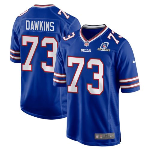 Dion Dawkins 73 Buffalo Bills 2023 Playoffs Patch Game Men Jersey - Royal