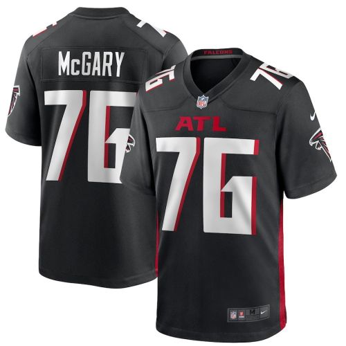 Kaleb McGary 76 Atlanta Falcons Men's Game Jersey - Black