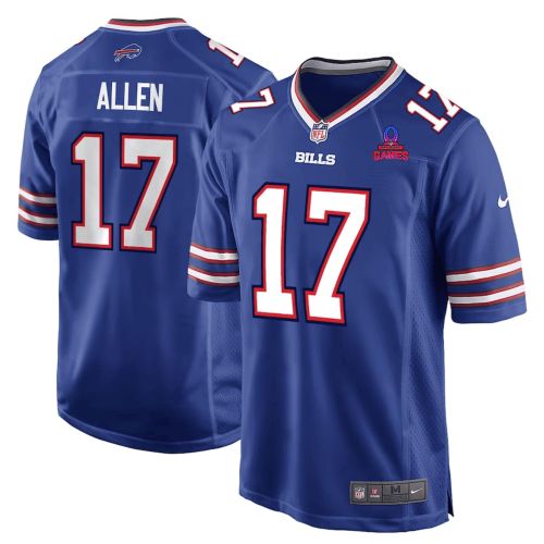 Josh Allen 17 Buffalo Bills 2024 Pro Bowl Patch Game Men Jersey - Royal