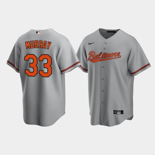 Men's Baltimore Orioles 33 Eddie Murray Gray Road Jersey Jersey