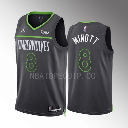 Minnesota Timberwolves Josh Minott 8 2022-23 Statement Edition Anthracite Men Jersey Swingman