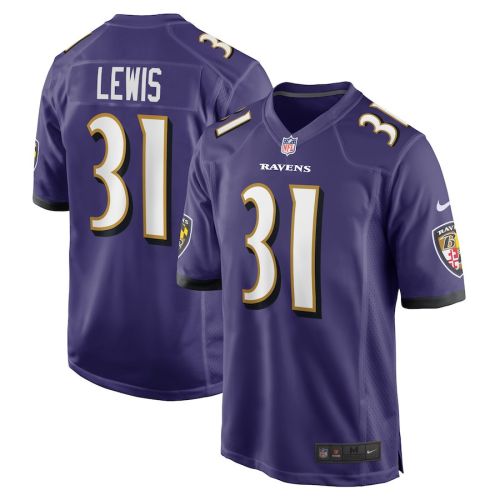 Jamal Lewis 31 Baltimore Ravens Men Retired Game Jersey - Purple